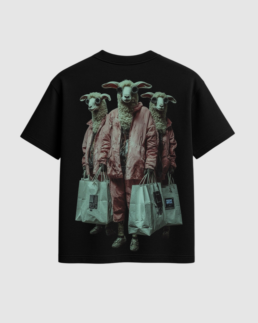 Sheeple Society – Oversized Urban Commentary Tee
