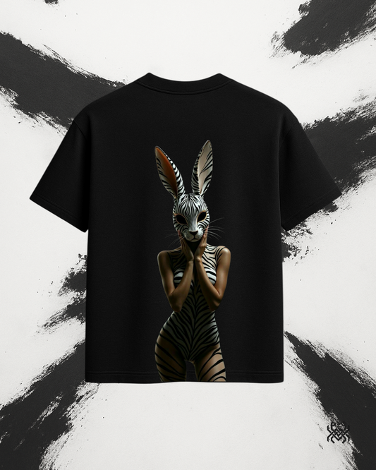 Wired Wild – Zebra Bunny Femme Tee