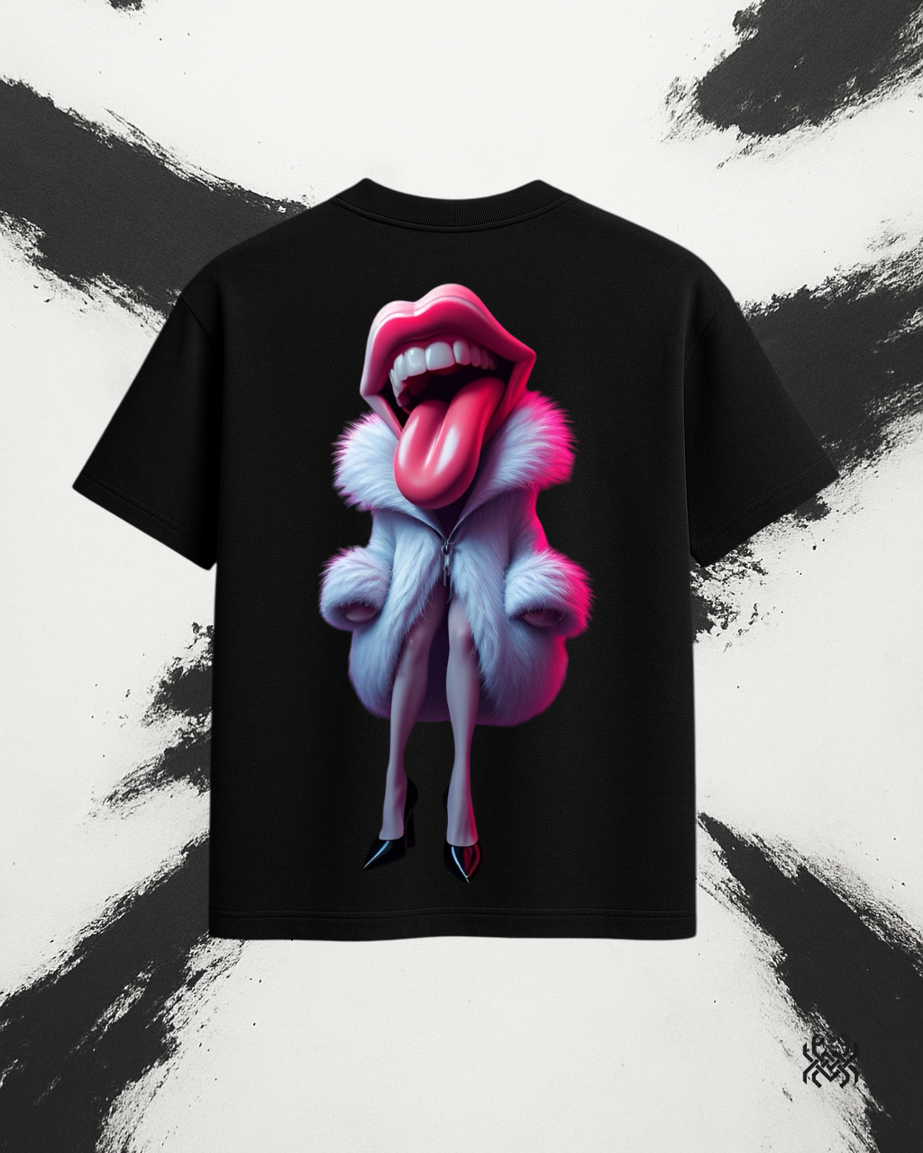 Luxe Lick – Attitude in Fur Oversized Tee