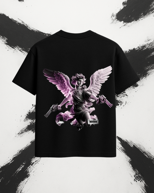 Saints Don’t Miss – Dual Wield Angel Oversized Tee