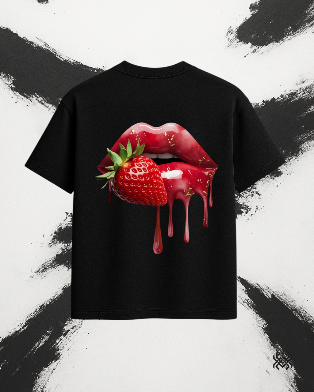 Strawberry Heat – Gloss Drip Oversized Tee