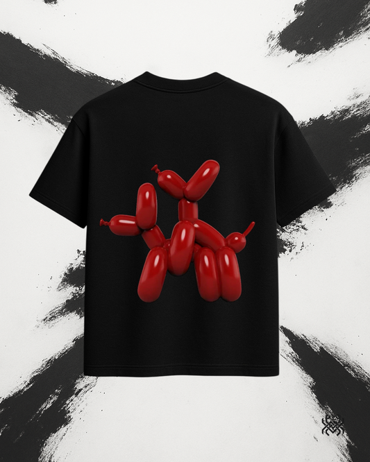 Red Rebellion – Oversized Balloon Dog Tee