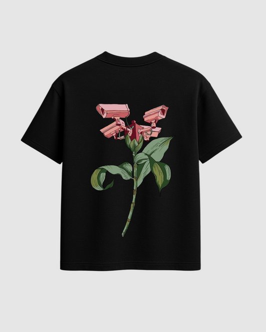 Surveillance Bloom – Botanical Dystopia Graphic Tee
