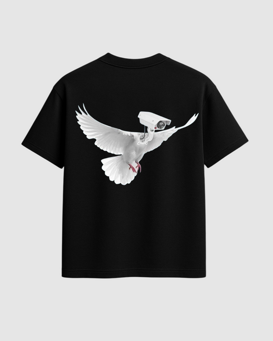 Silent Flight – Oversized Surveillance Dove Tee