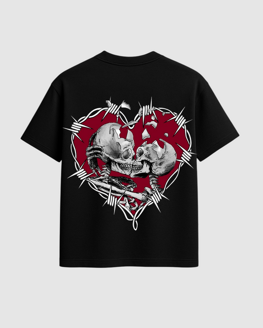 Till Death We Link – Skeleton Love Oversized Tee