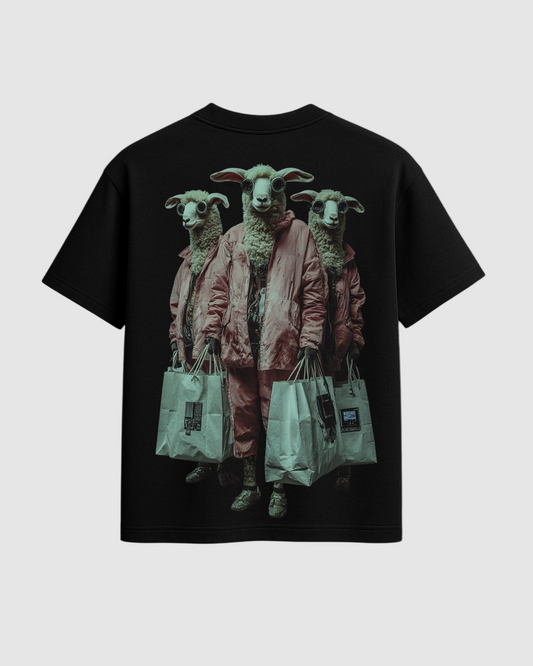 Sheeple Society – Oversized Urban Commentary Tee